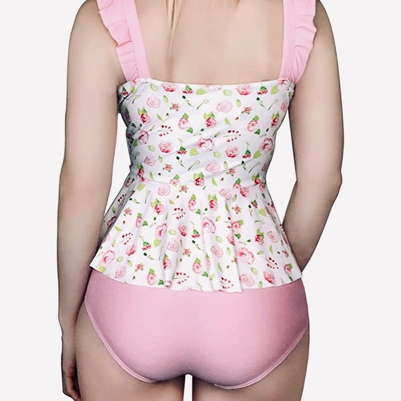 Pink Retro Vintage Style Dessert Pinup Swimsuit - Picture 4 of 9